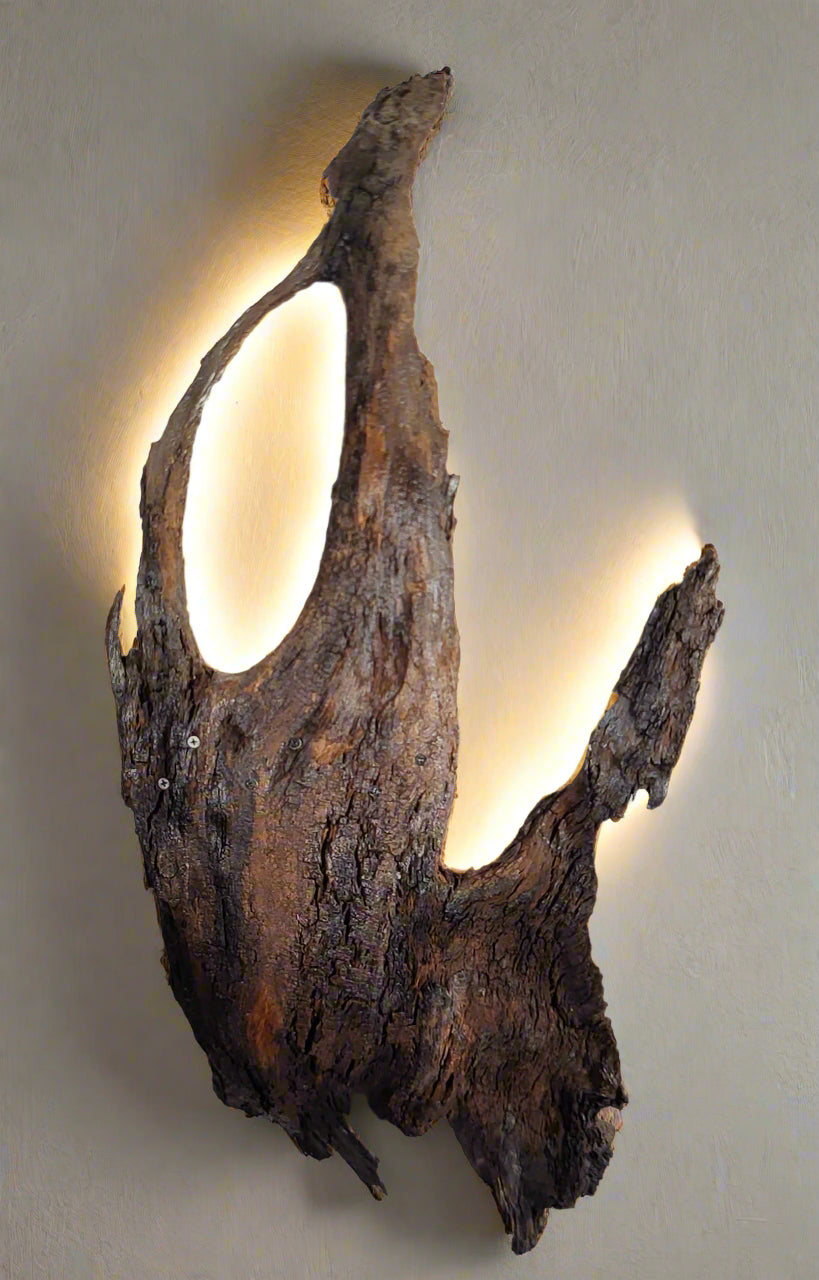 Driftwood Sconce Light. (one-of-a-kind)