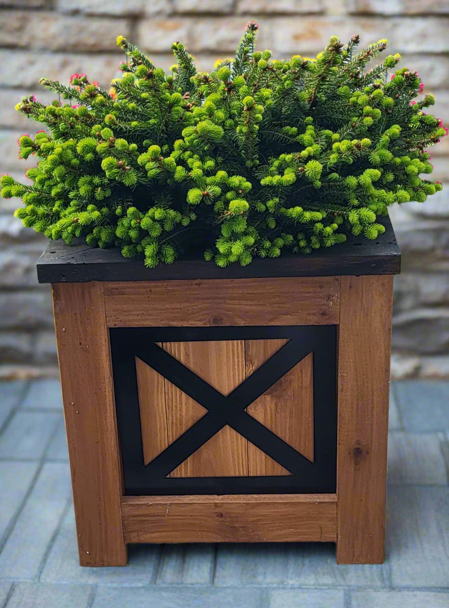 Western Cedar planter box w/metal insert
