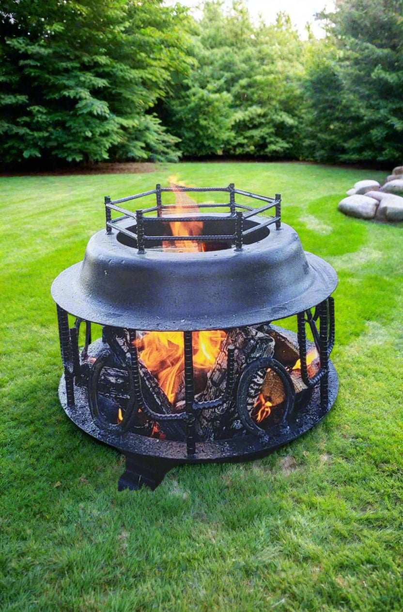Western Themed Fire Pit Center Piece